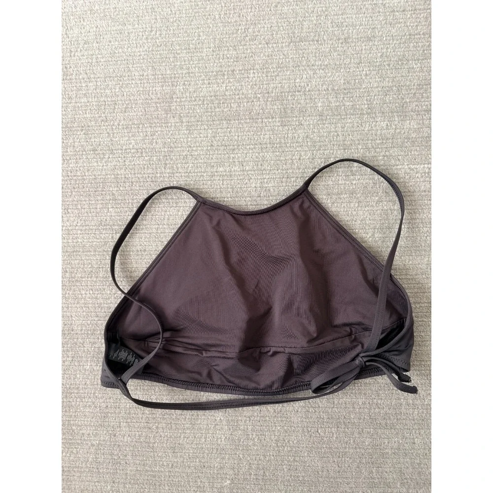 Skims Swim Top Women L Black High Neck Vacation Summer Beach
